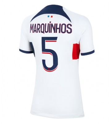 Paris Saint-Germain Marquinhos #5 Replica Away Stadium Shirt for Women 2023-24 Short Sleeve